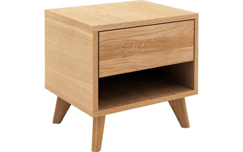 Goossens Nachtkastje Cosima, 1 lade en open vak