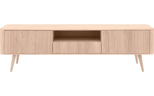 Goossens Tv Meubel Seppe, 2 deuren 1 lade 1 open vak 180 cm breed
