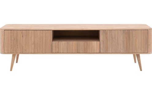 Goossens Tv Meubel Seppe, 2 deuren 1 lade 1 open vak 180 cm breed
