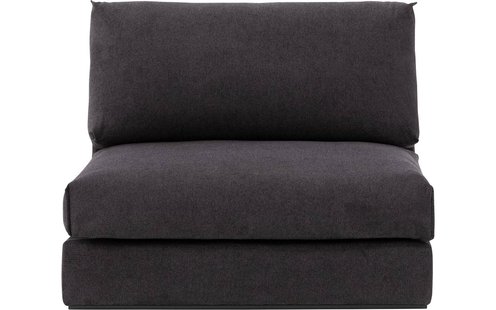 Goossens Excellent Hoekbank Lotus zwart, stof, 1,5-zits, stijlvol landelijk