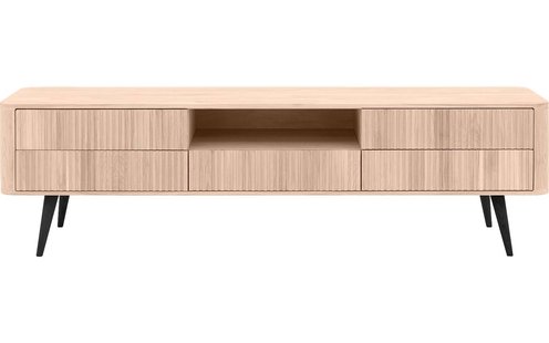 Goossens Tv Meubel Seppe, 5 laden 1 open vak 180 cm breed