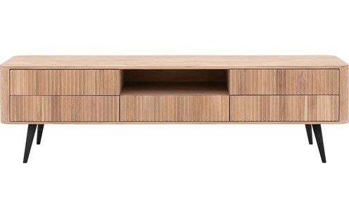 Goossens Tv Meubel Seppe, 5 laden 1 open vak 180 cm breed