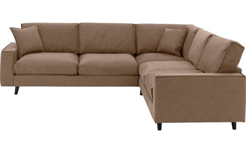 Goossens Bank Jonas bruin, micro leer, 3,5-zits, urban industrieel