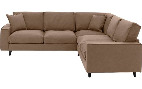 Goossens Bank Jonas bruin, micro leer, 2,5-zits, urban industrieel