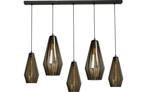 Goossens Excellent Hanglamp Klasse, Hanglamp met 5 lichtpunten