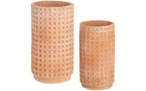 Kave Home Kave Home Woon Accessoires Celi, Celi Set Van 2 Terracotta Potten Ø 34 Cm / Ø 25 Cm Kave Home Kave Home Woon Accessoires Celi, Celi Set Van 2 Terracotta Potten Ø 34 Cm / Ø 25 Cm