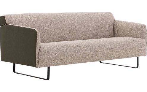 Goossens Excellent Bank Montreal groen, leer, 2,5-zits, modern design