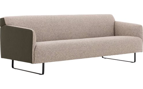 Goossens Excellent Bank Montreal groen, leer, 4-zits, modern design