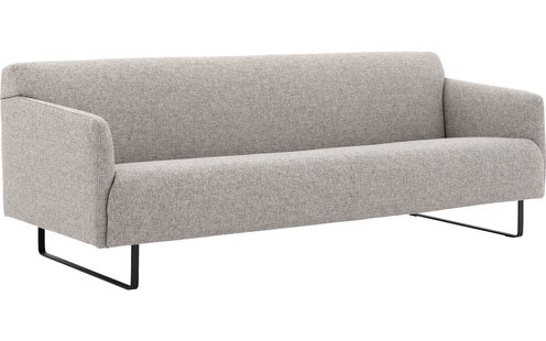 Goossens Excellent Bank Montreal lichtgrijs, stof, 4-zits, modern design
