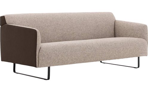 Goossens Excellent Bank Montreal bruin, leer, 2,5-zits, modern design