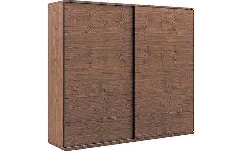 Goossens Excellent Kledingkast Nature, 250 cm breed, 223 cm hoog, 2 hout schuifdeuren