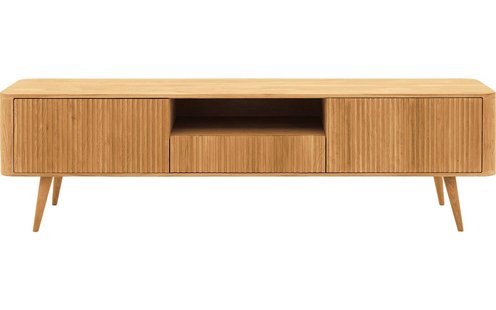 Goossens Tv Meubel Seppe, 2 deuren 1 lade 1 open vak 180 cm breed