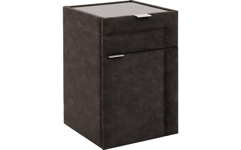 Goossens Excellent Nachtkastje Nomade Sahara, 1 deur rechts, met inleg glasblad