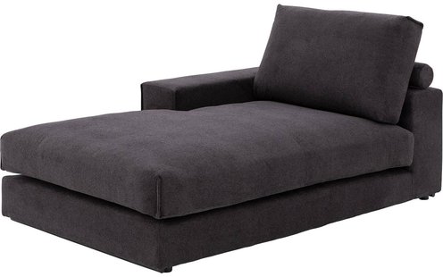 Goossens Excellent Hoekbank Lotus zwart, stof, stijlvol landelijk