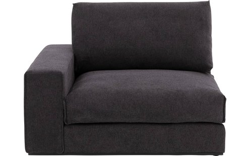 Goossens Excellent Hoekbank Lotus zwart, stof, 1,5-zits, stijlvol landelijk