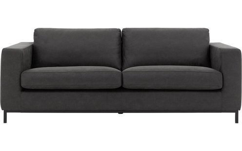 Goossens Bank Maxima grijs, micro leer, 3-zits, elegant chic Goossens Bank Maxima grijs, micro leer, 3-zits, elegant chic