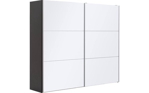 Goossens Kledingkast Easy Storage Sdk, 253 cm breed, 220 cm hoog, 2x 3 paneel glas schuifdeuren