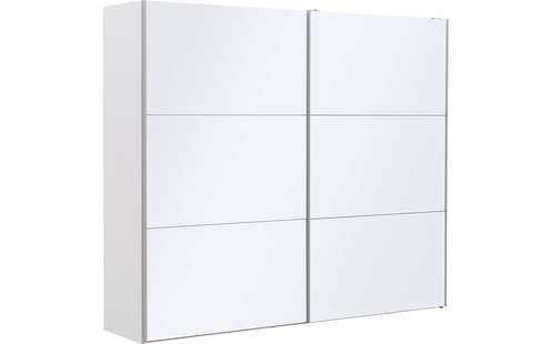 Goossens Kledingkast Easy Storage Sdk, 253 cm breed, 220 cm hoog, 2x 3 paneel glas schuifdeuren