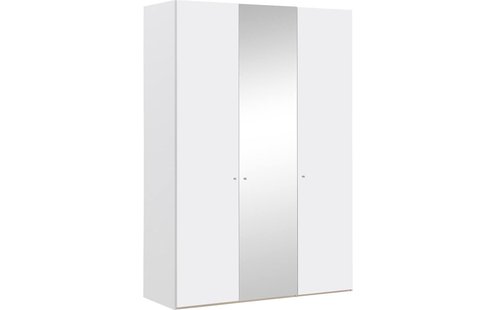 Goossens Kledingkast Easy Storage Ddk, Kledingkast 153 cm breed, 220 cm hoog, 2x draaideur en 1x spiegel draaideur midden