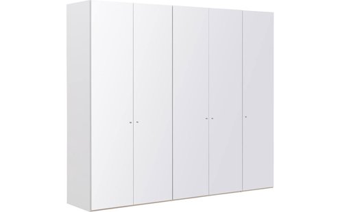Goossens Kledingkast Easy Storage Ddk, Kledingkast 253 cm breed, 220 cm hoog, 5x glas draaideur
