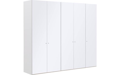 Goossens Kledingkast Easy Storage Ddk, Kledingkast 253 cm breed, 220 cm hoog, 5x glas draaideur