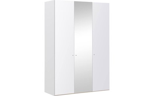 Goossens Kledingkast Easy Storage Ddk, Kledingkast 153 cm breed, 220 cm hoog, 2x glas draaideur en 1x spiegel draaideur midden