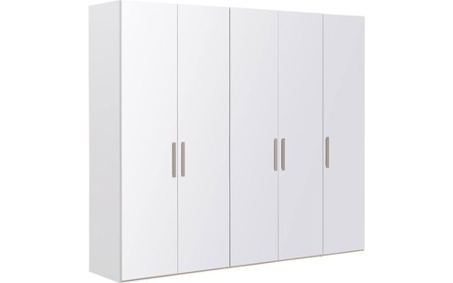 Goossens Kledingkast Easy Storage Ddk, Kledingkast 253 cm breed, 220 cm hoog, 5x glas draaideur