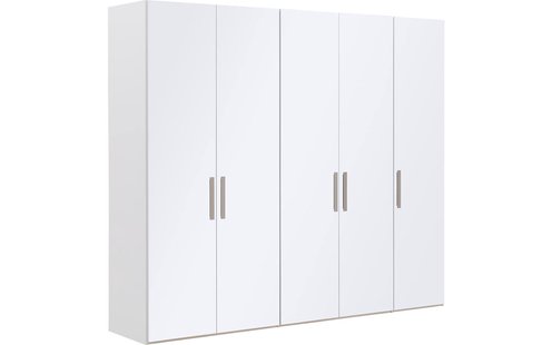 Goossens Kledingkast Easy Storage Ddk, Kledingkast 253 cm breed, 220 cm hoog, 5x glas draaideur