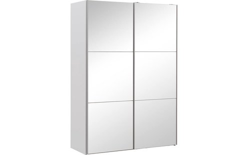 Goossens Kledingkast Easy Storage Sdk, 153 cm breed, 220 cm hoog, 2x 3 paneel spiegel schuifdeuren