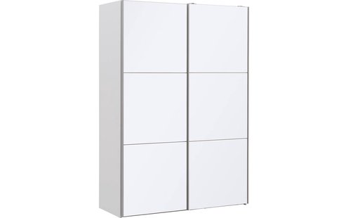 Goossens Kledingkast Easy Storage Sdk, 153 cm breed, 220 cm hoog, 2x 3 paneel glas schuifdeuren