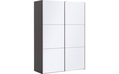 Goossens Kledingkast Easy Storage Sdk, 153 cm breed, 220 cm hoog, 2x 3 paneel glas schuifdeuren