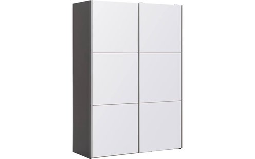 Goossens Kledingkast Easy Storage Sdk, 153 cm breed, 220 cm hoog, 2x 3 paneel glas schuifdeuren