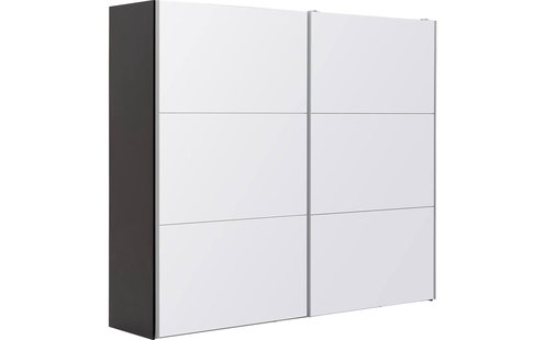 Goossens Kledingkast Easy Storage Sdk, 253 cm breed, 220 cm hoog, 2x 3 paneel glas schuifdeuren