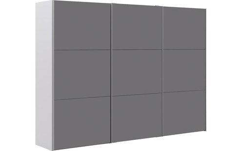 Goossens Kledingkast Easy Storage Sdk, 303 cm breed, 220 cm hoog, 3x 3 paneel glas schuifdeuren