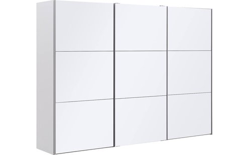 Goossens Kledingkast Easy Storage Sdk, 303 cm breed, 220 cm hoog, 3x 3 paneel glas schuifdeuren