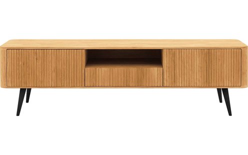 Goossens Tv Meubel Seppe, 2 deuren 1 lade 1 open vak 180 cm breed