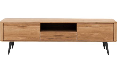 Goossens Tv Dressoir Bjarte, 2 deuren 1 lade 1 open vak 42 cm diep 180 cm breed