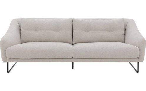 Goossens Excellent Bank Gs-2105 beige, stof, 3-zits, elegant chic