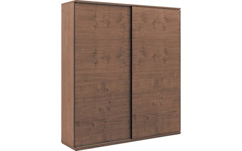 Goossens Excellent Kledingkast Nature, 200 cm breed, 223 cm hoog, 2 hout schuifdeuren