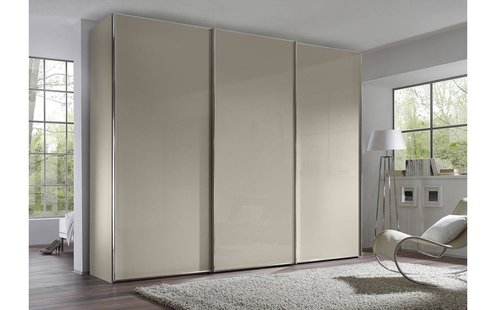 Goossens Kledingkast Big Choice Type 01 163, Slaapkamerkast 280 cm breed, 222 cm hoog, 3 glas schuifdeuren