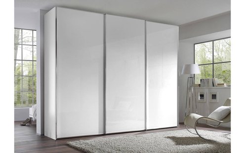 Goossens Kledingkast Big Choice Type 01 163, Slaapkamerkast 298 cm breed, 240 cm hoog, 3 glas schuifdeuren