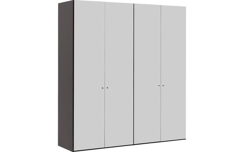 Goossens Kledingkast Easy Storage Ddk, Kledingkast 203 cm breed, 220 cm hoog, 4x glas draaideur