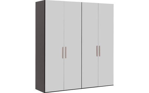 Goossens Kledingkast Easy Storage Ddk, Kledingkast 203 cm breed, 220 cm hoog, 4x glas draaideur
