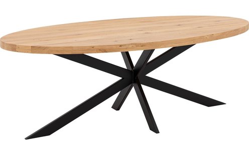 Goossens Eettafel Blade, Strak blad ovaal 260 x 120 cm 6 cm dik
