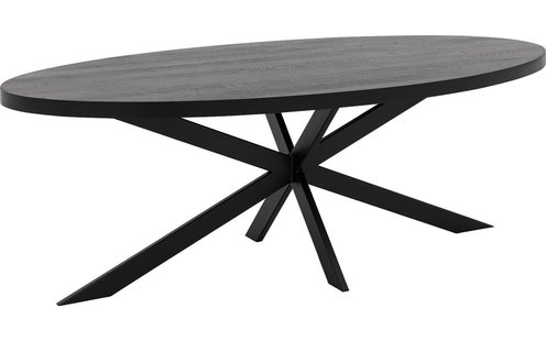 Goossens Eettafel Blade, Strak blad ovaal 240 x 120 cm 6 cm dik