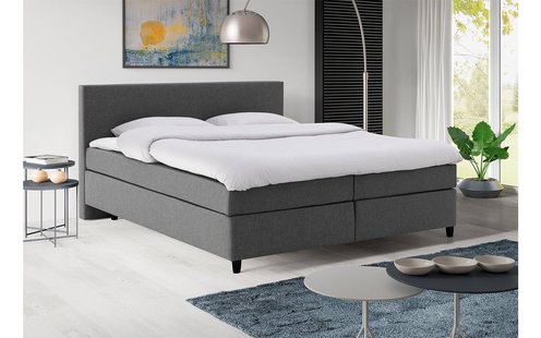 Goossens Basic Boxspring Compleet Iris, Vlak 160 x 200 cm (=2x 80 x 200 cm) met hoofdbord