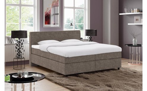 Goossens Basic Boxspring Compleet Inus, Vlak 180 x 200 cm (=2x 90 x 200 cm) met hoofdbord