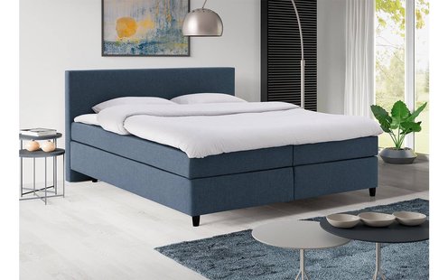 Goossens Basic Boxspring Compleet Iris, Vlak 160 x 200 cm (=2x 80 x 200 cm) met hoofdbord