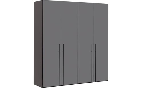 Goossens Kledingkast Easy Storage Ddk, Kledingkast 203 cm breed, 220 cm hoog, 4x glas draaideur