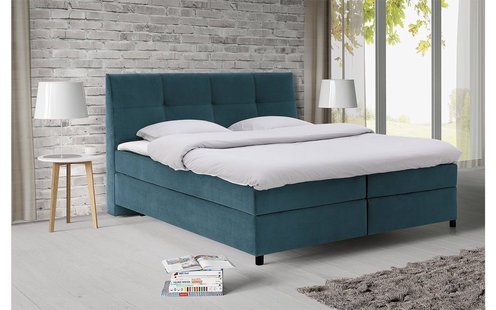 Goossens Basic Boxspring Compleet Gusta, Vlak 160 x 200 cm (=2x 80 x 200 cm) met hoofdbord
